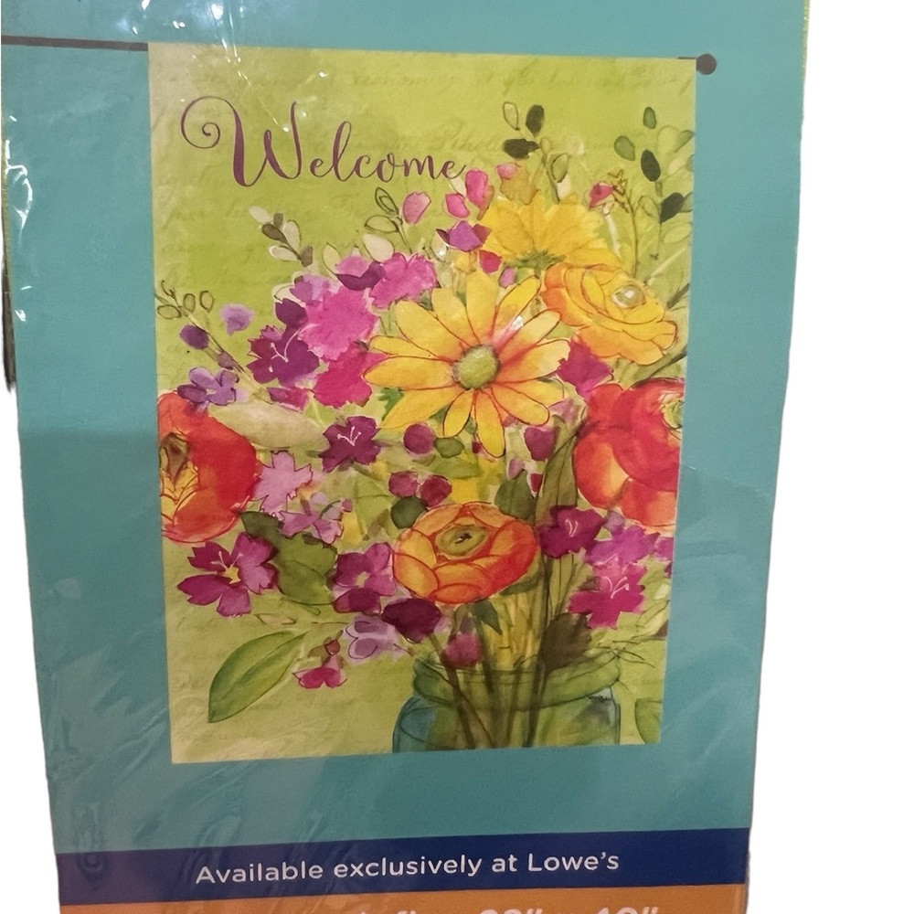 RAIN OR SHINE ART FLAG 28" X 40" Welcome NWT - Picture 6 of 6